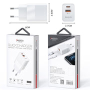 Yesido Quick Charger PD 20W+QC3.0