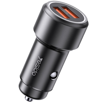 Yesido Dual USB Port Car Fast Charger 36W