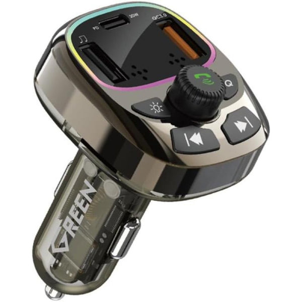 Green LED MP3 Car Charger