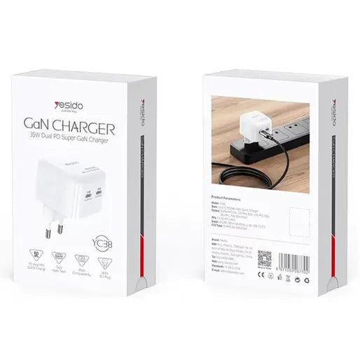 Yesido Dual PD Super GaN Charger 35W - iCase Stores