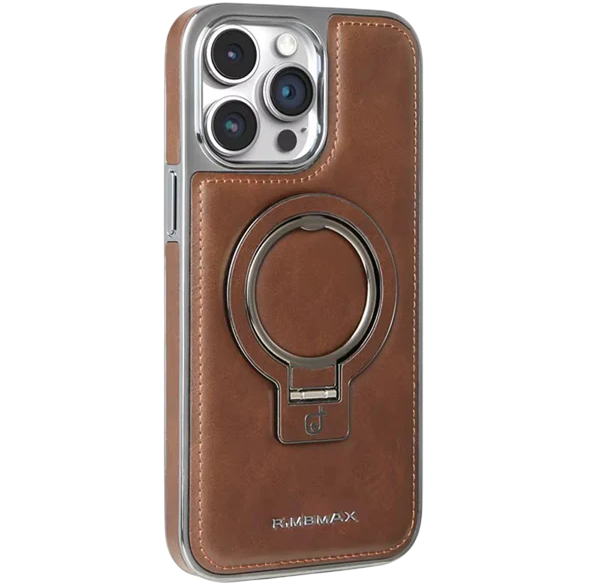 Leather Ring Holder Stand Drop Protection Case