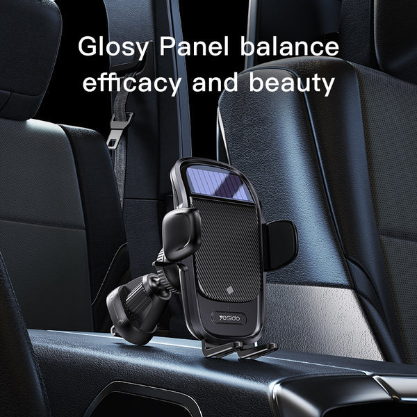 Yesido Solar Panel Phone Charging & Phone Car Holder