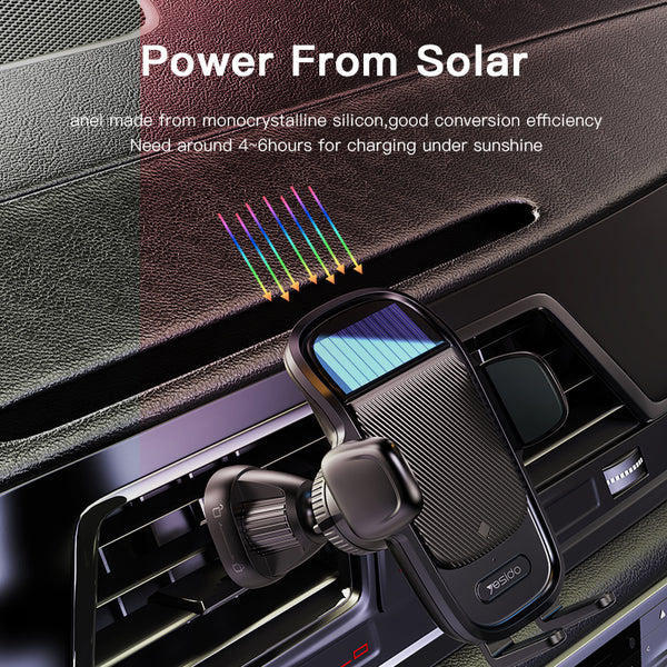 Yesido Solar Panel Phone Car Holder