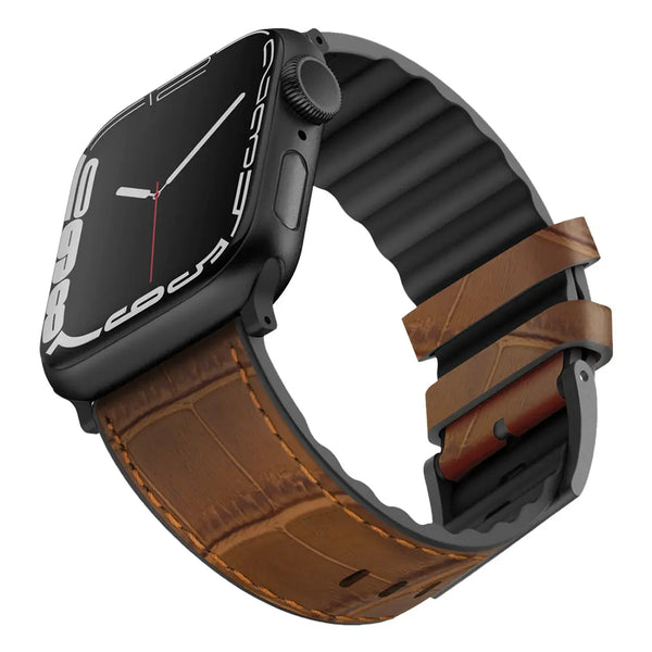 Venturx Crox - Genuine Artisan Leather Strap for Apple Watch - Brown - iCase Stores