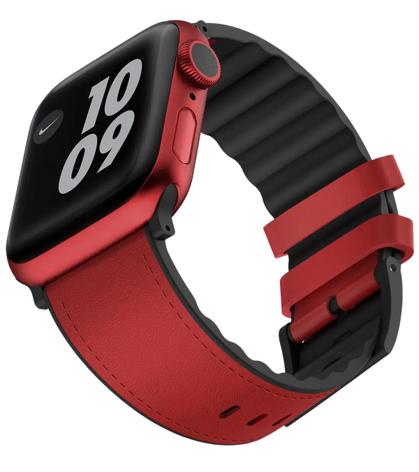 Venturx Genuine Leather Strap for Apple Watch - Red - iCase Stores