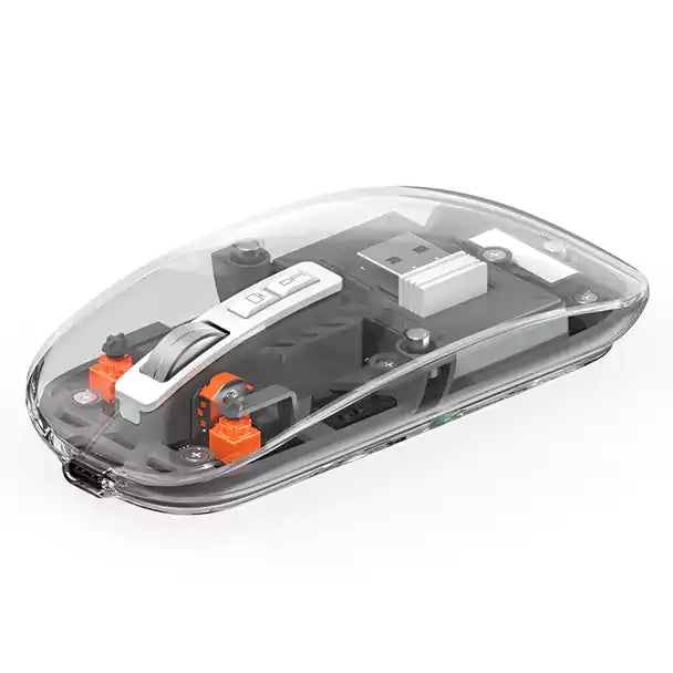 Space Capsule Multimode Wireless Crystal Transparent Design Mouse - iCase Stores