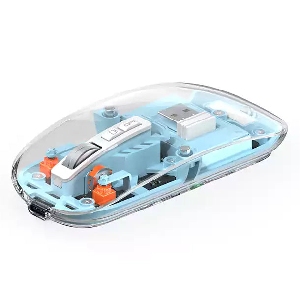 Space Capsule Multimode Wireless Crystal Transparent Design Mouse - iCase Stores