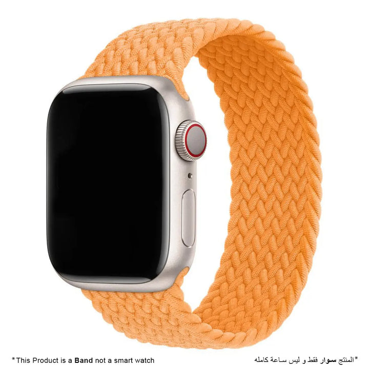 Woven Braided Solo Loop For Apple Watch - Orange - iCase Stores