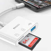 Yesido OTG Adapter Type-C To USB 3.0 SD & TF Card
