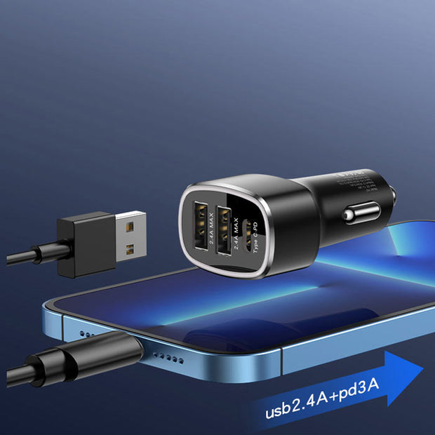 Yesido 3 Ports Car Charger PD Output 25W
