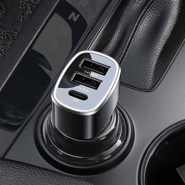 Yesido 3 Ports Car Charger PD Output 25W