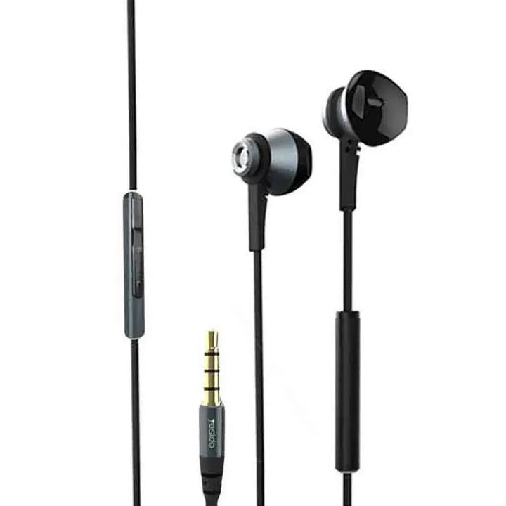Yesido Stereo Noise Cancelling Earphones With Microphone 3.55mm - iCase Stores