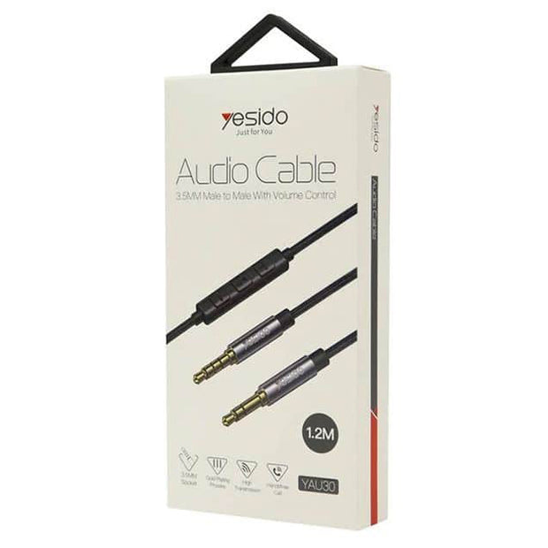 Yesido AUX 3.5mm Audio Cable Volume Control 1.2M