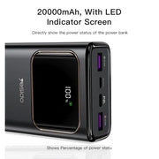 Yesido Power Bank With Led Display 20000mAh