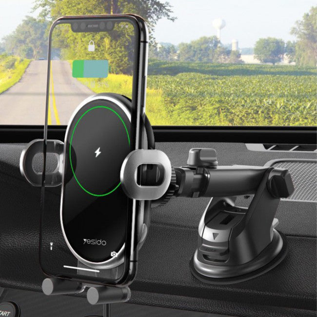 Yesido Wireless Car Holder and Charger 10W - iCase Stores