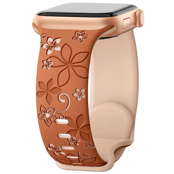 Floral Engraved Strap for Apple Watch