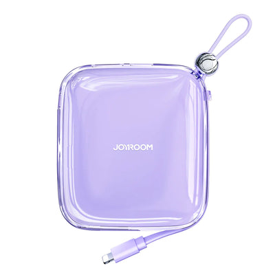 Joyroom Jelly Series Mini Transparent Power Bank With Bulit-in Lightning Cable 10000mAh / 12W