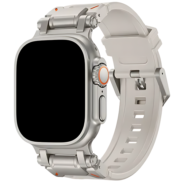 Tough Hybrid Metal Soft Rubber Band for Apple Watch