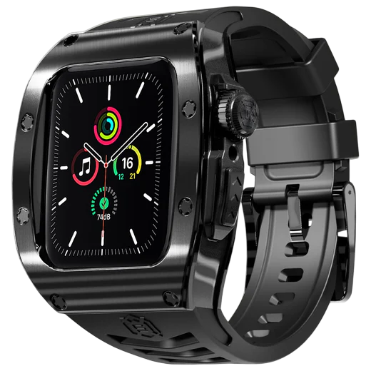 Heavy Duty Stainless Steel Rubber Case for Apple Watch