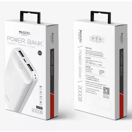 Yesido Portable Power Bank Dual USB Output 20000mAh