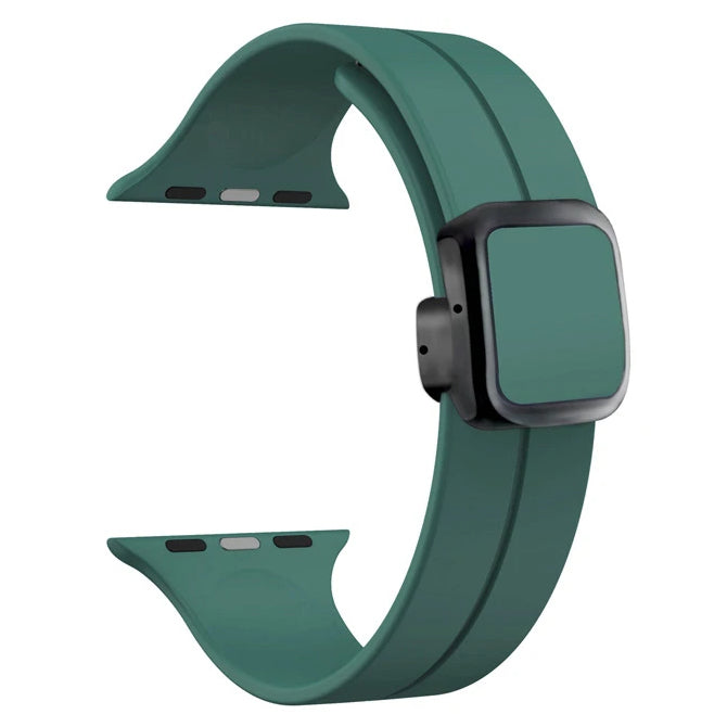 Magnetic Silicone Folding Buckle Band For Apple Watch - iCase Stores
