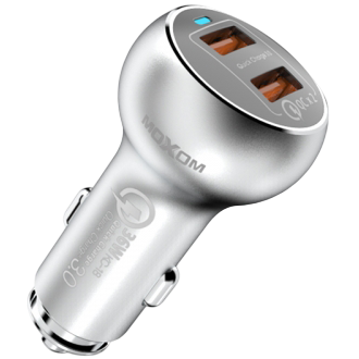 Moxom 36W Dual USB Car Charger with Fast Charging