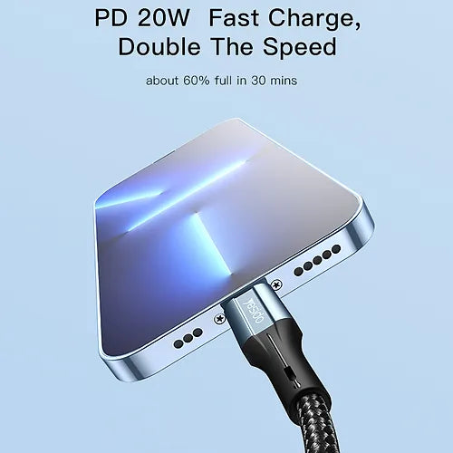 Yesido Fast Charging Cable (Type-C to Lightning) 20W