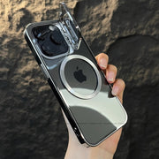 Luxury MagSafe Clear Case with Camera Shield & Flip Stand & Speakers Filter