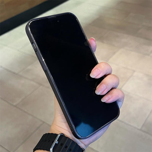 Breathable Magnetic Suction Ring Hole Matte Case With Hidden Stand