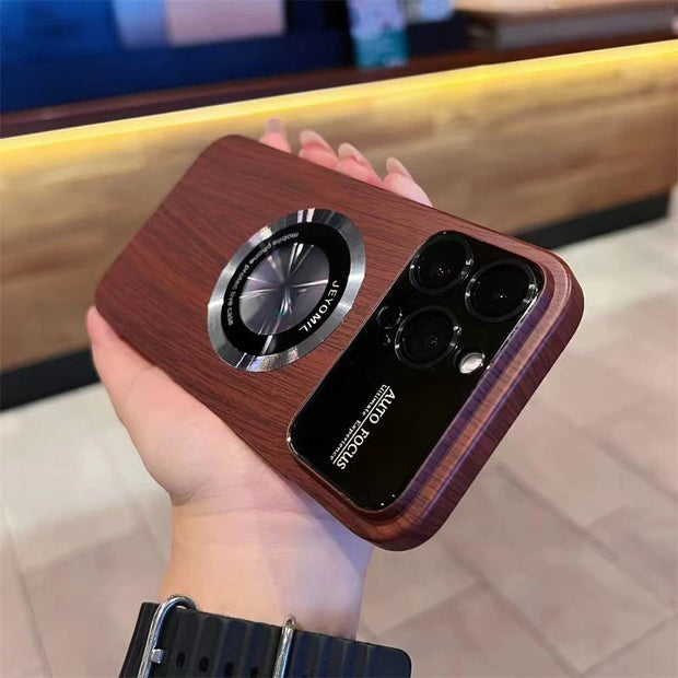 Wood Grain Wide Lens Case with MagSafe