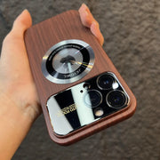 Wood Grain Wide Lens Case with MagSafe