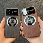 Wood Grain Wide Lens Case with MagSafe