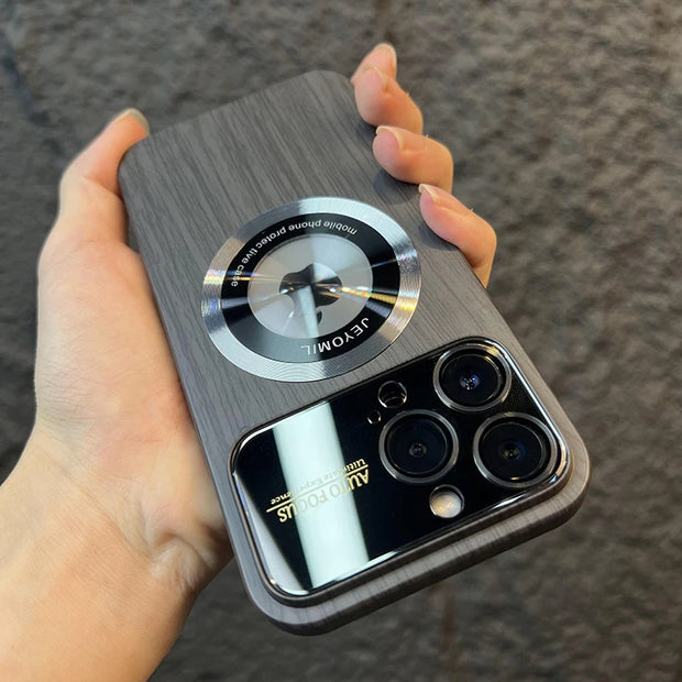 Wood Grain Wide Lens Case with MagSafe