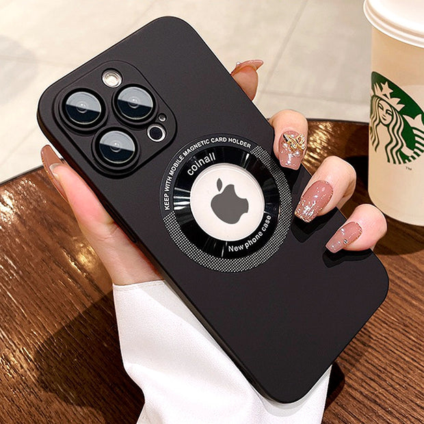 Matte Logo Hole MagSafe Case with Camera Protector & Speakers Filter - iCase Stores