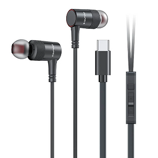 Awei Type-C Wired In-Ear Earphones with Mic – HiFi Stereo Bass