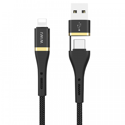 WIWU Elite Data Cable USB-A & Type-C to Lightning 1.2m/ 3A