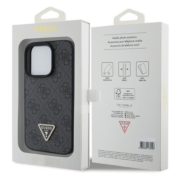 Guess PU Leather Case With 4G Triangle Strass & Triangle Logo - iCase Stores