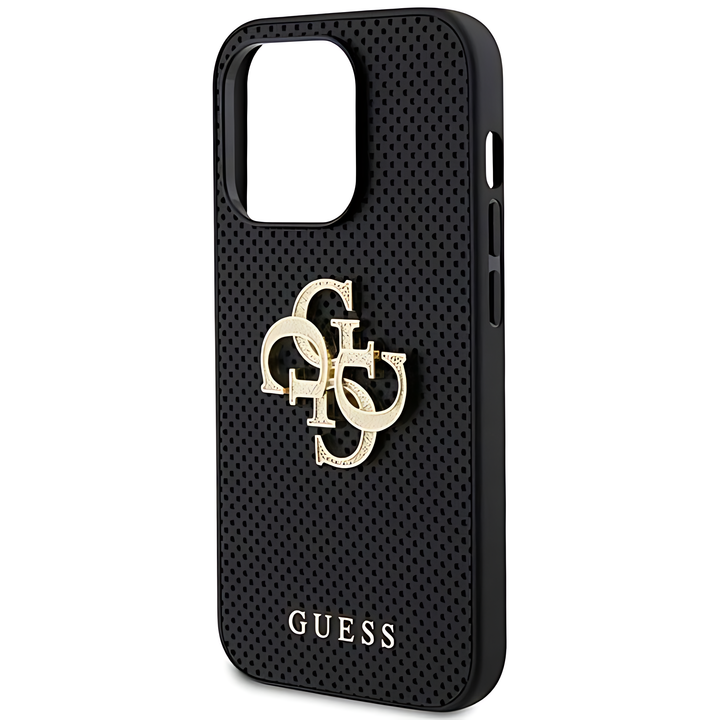 Guess Perforated PU Leather Case with 4G Glitter - iCase Stores