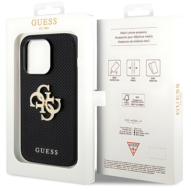 Guess Perforated PU Leather Case with 4G Glitter