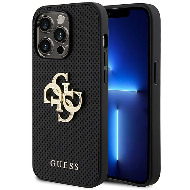 Guess Perforated PU Leather Case with 4G Glitter