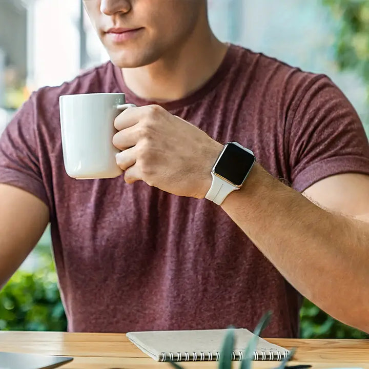 Solid Color Magnetic Buckle Silicone Watch Band For Apple Watch - iCase Stores