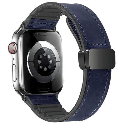 Mag Ease Leather Band With Magnetic Folding Buckle for Apple Watch