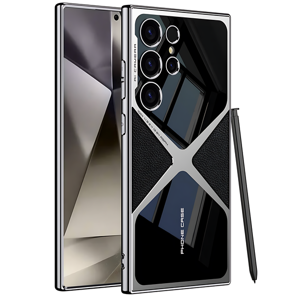 Leather Electroplating Supersonic Speed Shockproof Case For Samsung