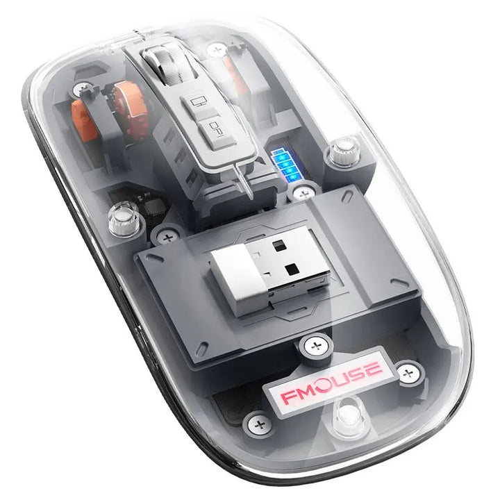 Space Capsule Multimode Wireless Crystal Transparent Design Mouse - iCase Stores