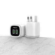 Recci 2.4A Dual USB Port Wall Charger With Micro Cable (UK PLUG)