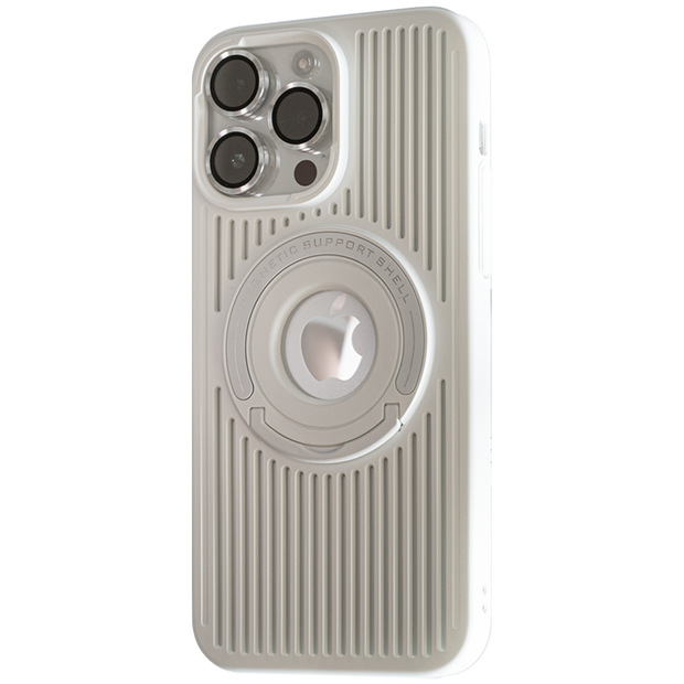 Breathable Magnetic Suction Ring Hole Matte Case With Hidden Stand
