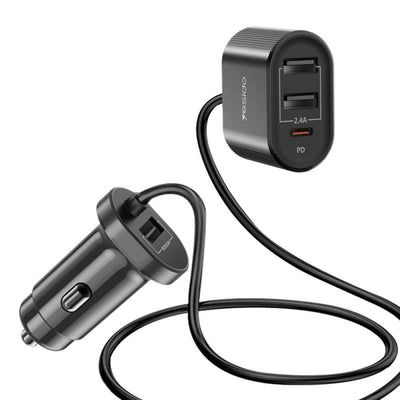 Yesido Multi Port Car Fast Charger 48W