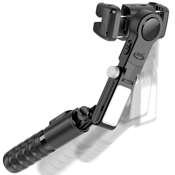 360° Rotating Desktop Tripod Gimbal Stabilizer with Fill Light