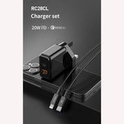 Recci  Travel 20W PD+QC Wall Charger Kit