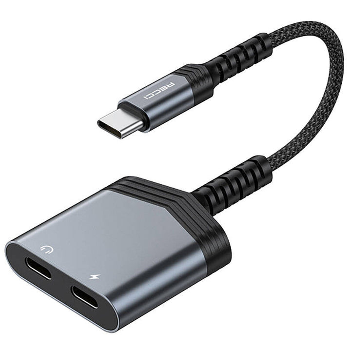 Recci  2-in-1 Type-C Charging & Audio Adapter PD 60W - iCase Stores